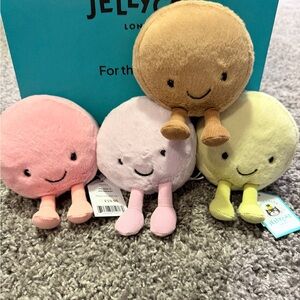 Jellycat Amusable Max, Mia, May, and Mona Macaron - NWT